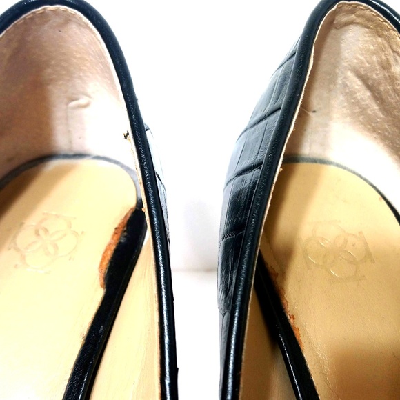 Ann Taylor Black Leather & Fur High Heels - Picture 6 of 8